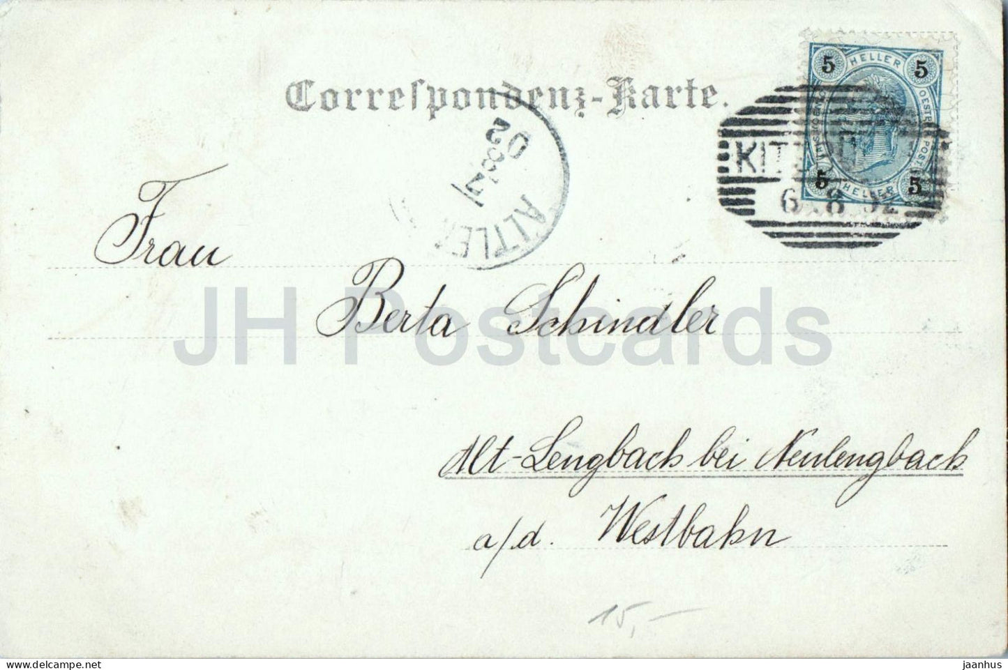 Kitzbühel - photo de groupe - carte postale ancienne - 1902 - utilisée 