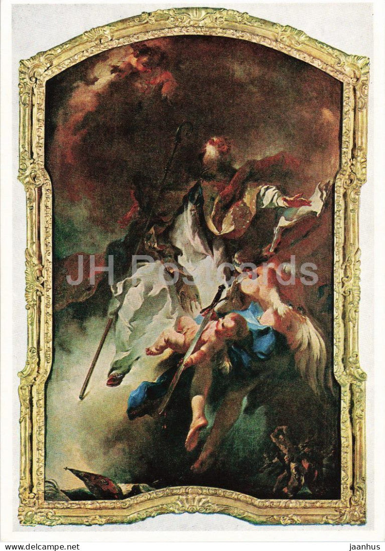 painting by Franz Anton Maulbertsch - Der Heilige Narcissus - Saint Narcissus - Austrian art - Austria - unused - JH Postcards
