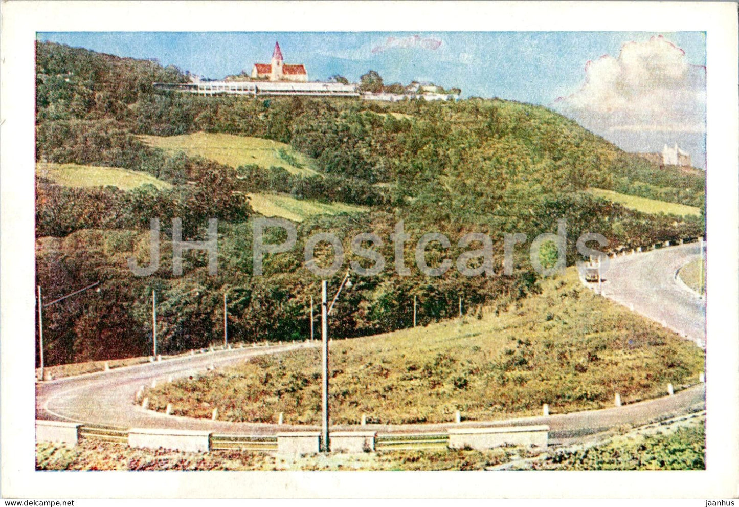 Wien - Vienna - Hohenstrasse und Kahlenberg - City view - road - 2759 - old postcard - Austria - unused - JH Postcards