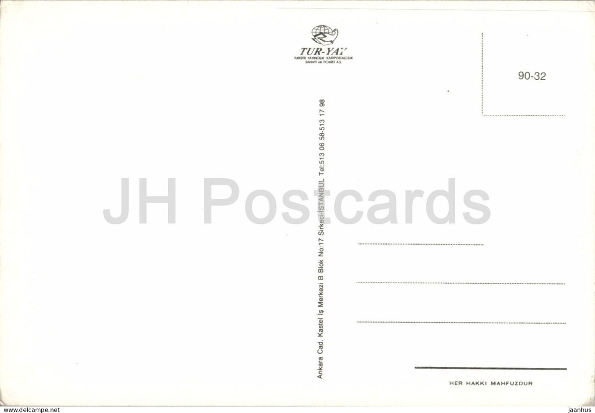 unidentified illustration - woman on a path to the sea with flowers - birds - 90-32 - 1990s - Turkey - unused