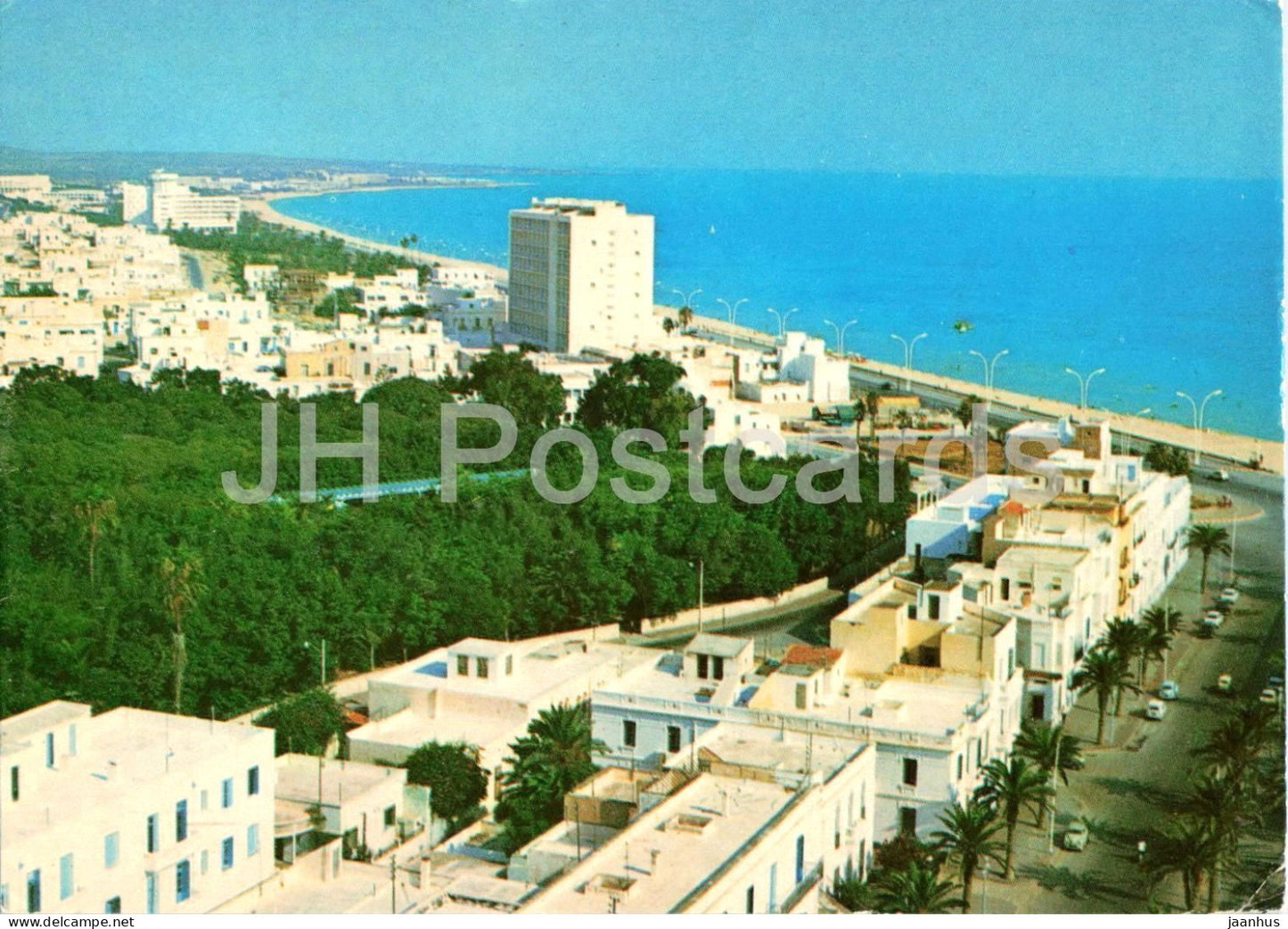 Sousse - General view - city coastline beach panorama - 1980s - Tunisia - used - JH Postcards