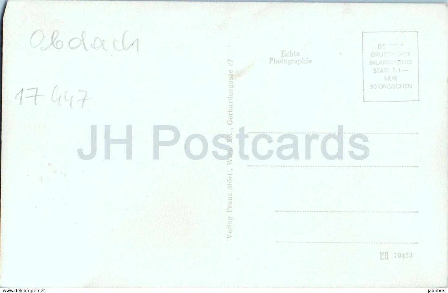 Obdach - Hauptplatz mit Mariensaule - Place principale - Boutique Tabak Trafik - 79433 - photo - carte postale ancienne - Autriche - inutilisée 