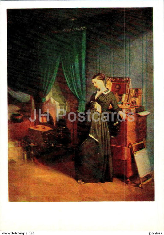 painting by P. Fedotov - Widow - woman - Russian art - 1980 - Russia USSR - unused - JH Postcards