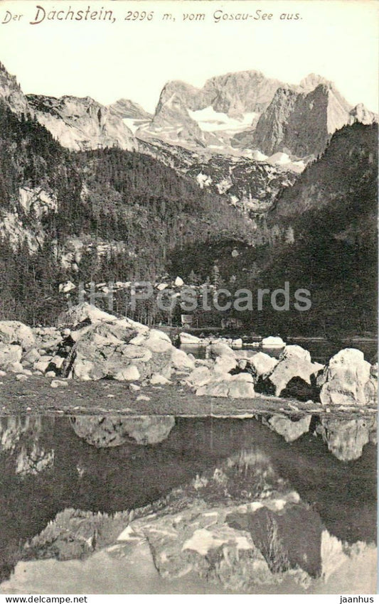 Der Dachstein  2996 m vom Gosausee aus - No. 7350 - old postcard - 1909 - Austria - unused - JH Postcards
