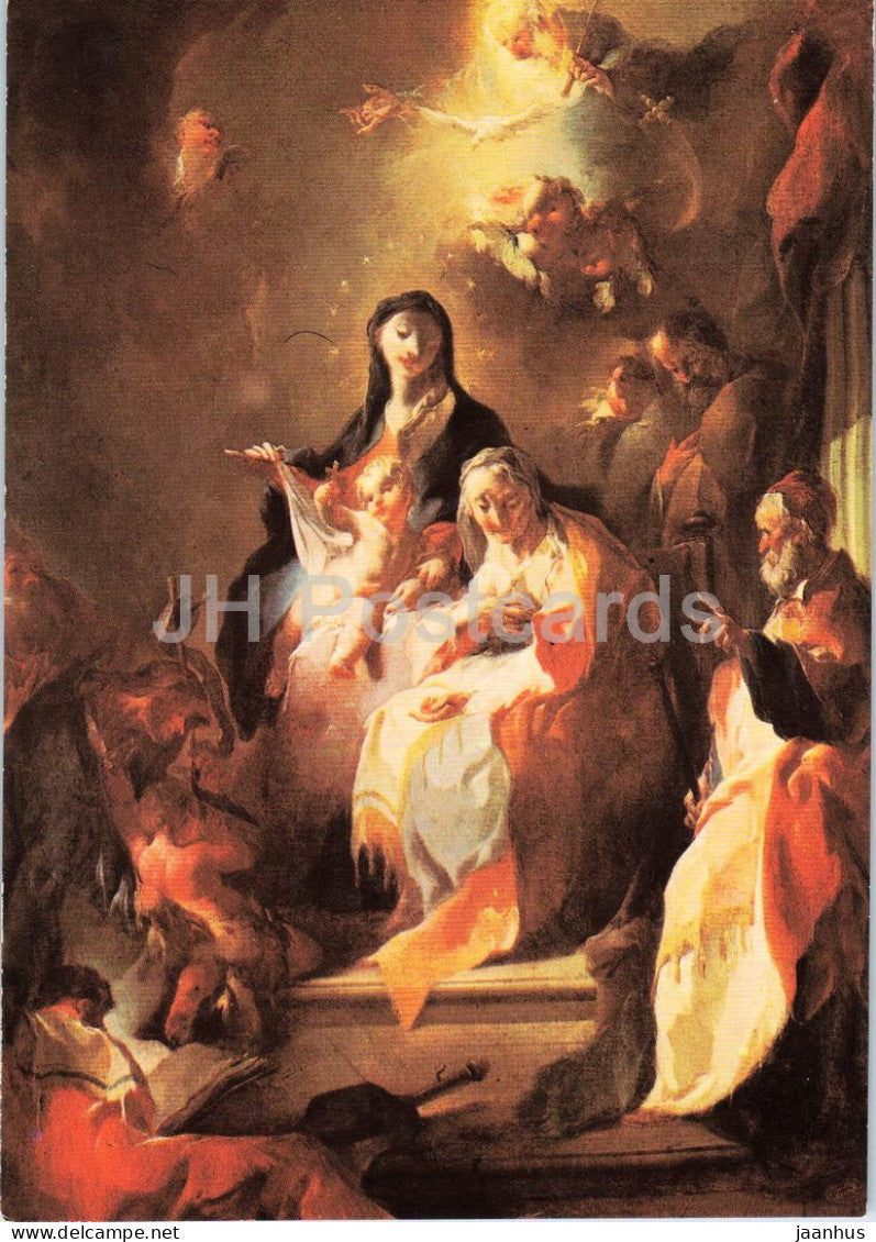 painting by Franz Anton Maulbertsch - Die Heilige Sippe - The Holy Kinship - Austrian art - 1001 - Austria - unused - JH Postcards