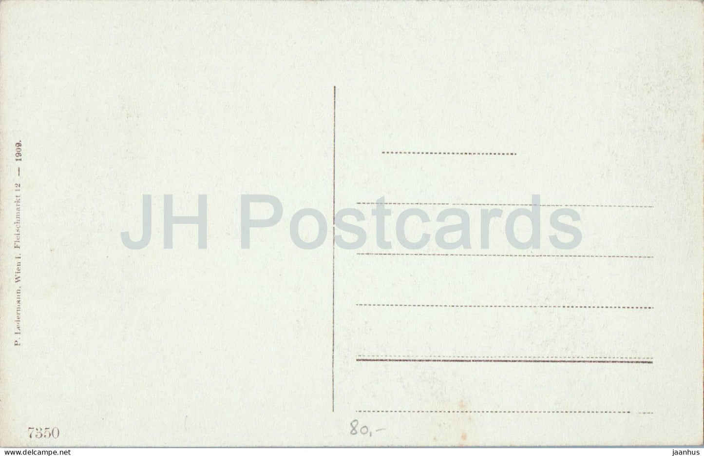 Der Dachstein  2996 m vom Gosausee aus - No. 7350 - old postcard - 1909 - Austria - unused