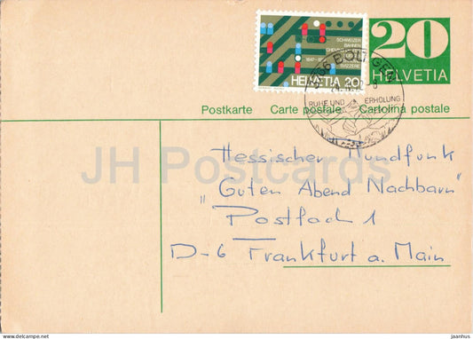 Guten Abend Nachbarn - Hessischer Rundfunk - postal stationery - 127 - 1972 - Switzerland - used - JH Postcards