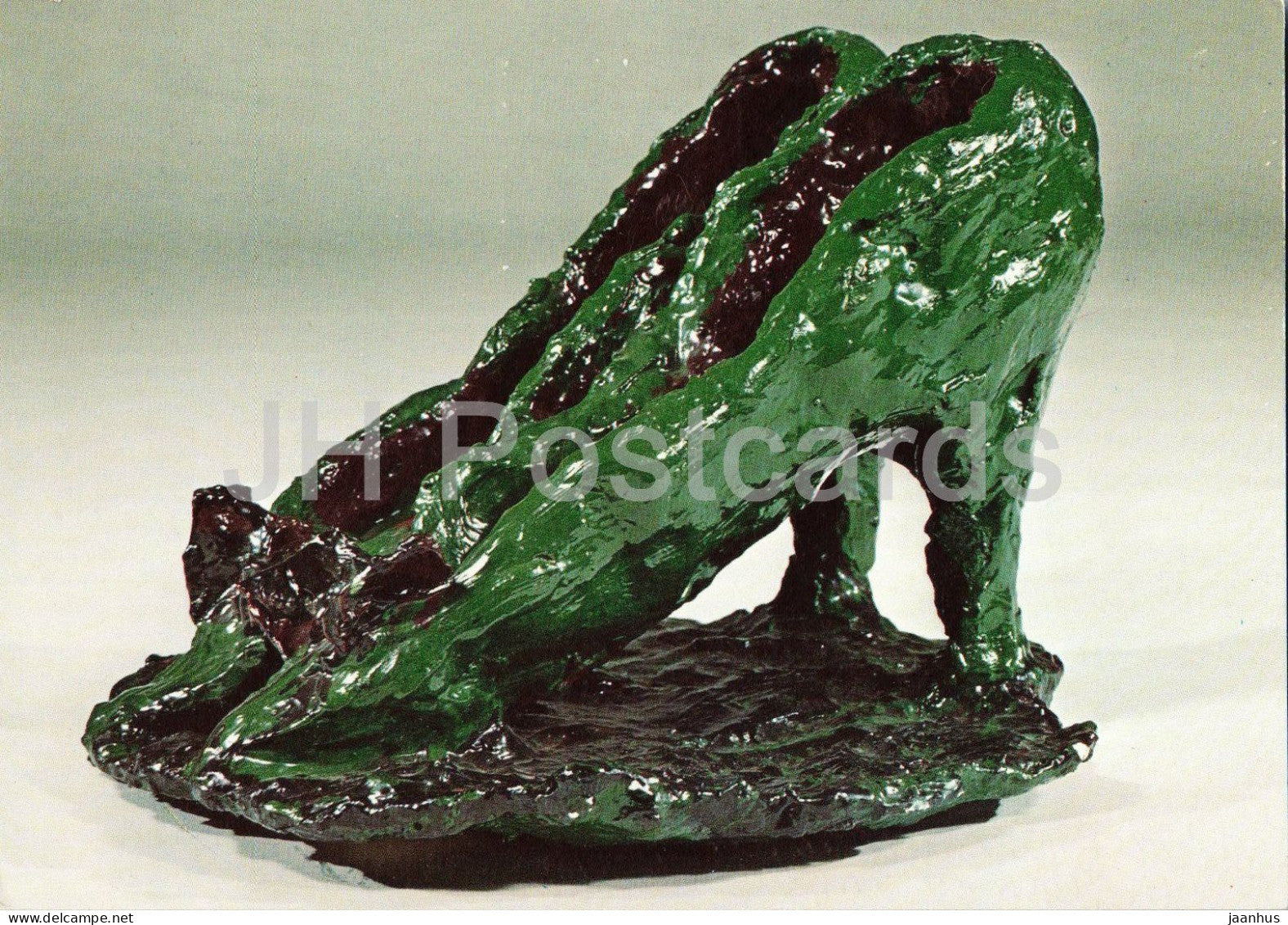sculpture by Claes Oldenburg - Green Ladies Shoes - American art - 1970 - Germany - used - JH Postcards