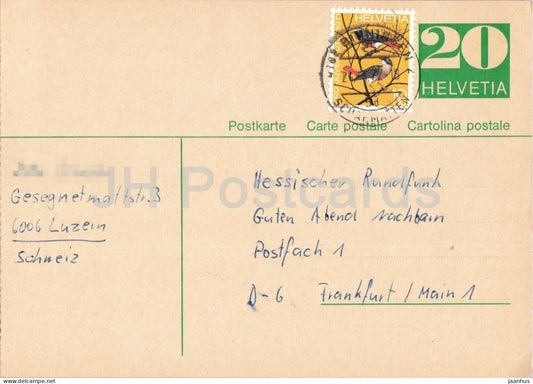 Guten Abend Nachbarn - Hessischer Rundfunk - postal stationery - 146 - 1972 - Switzerland - used - JH Postcards