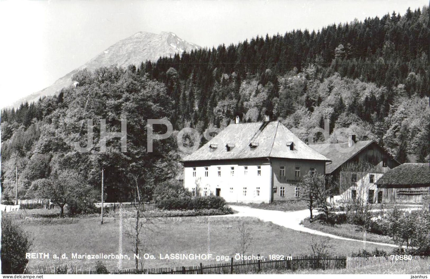 Reith a. d. Mariazellerbahn - Lasssinghof geg Ötscher 1892 m - Alps - 70880 - old postcard - Austria - unused - JH Postcards