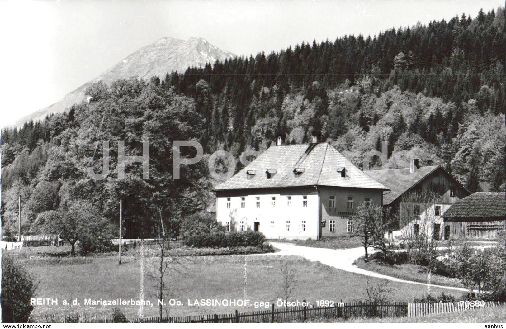 Reith a. d. Mariazellerbahn - Lasssinghof geg Ötscher 1892 m - Alps - 70880 - old postcard - Austria - unused - JH Postcards