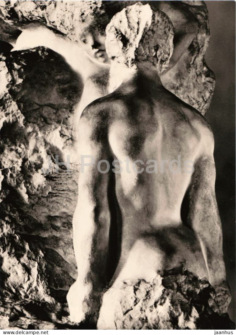 sculpture by Auguste Rodin - Man and His Thought - Der Mensch und sein Gedanke - French art - 3614 - Germany - unused - JH Postcards