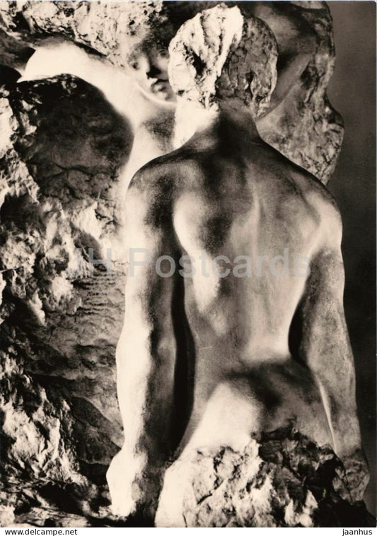 sculpture by Auguste Rodin - Man and His Thought - Der Mensch und sein Gedanke - French art - 3614 - Germany - unused - JH Postcards