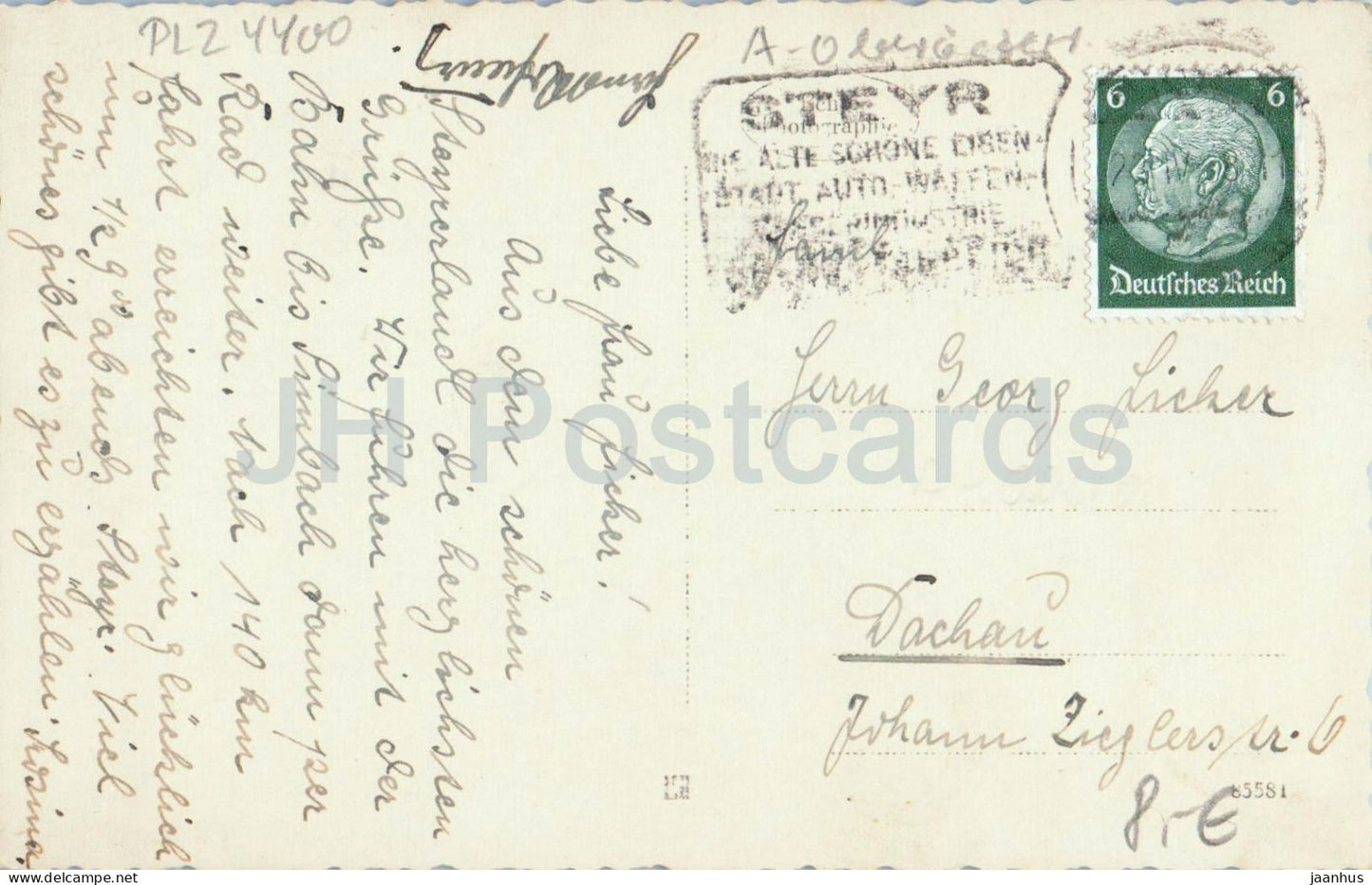 Steyr - Stadtplatz mit Rathaus - Place de la ville avec hôtel de ville - photo - carte postale ancienne - Autriche - utilisé 