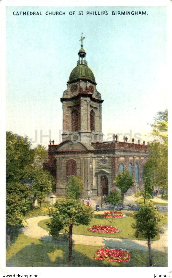 Birmingham - Cathedral  Church of St. Philip's - old postcard - England - United Kingdom - used - JH Postcards