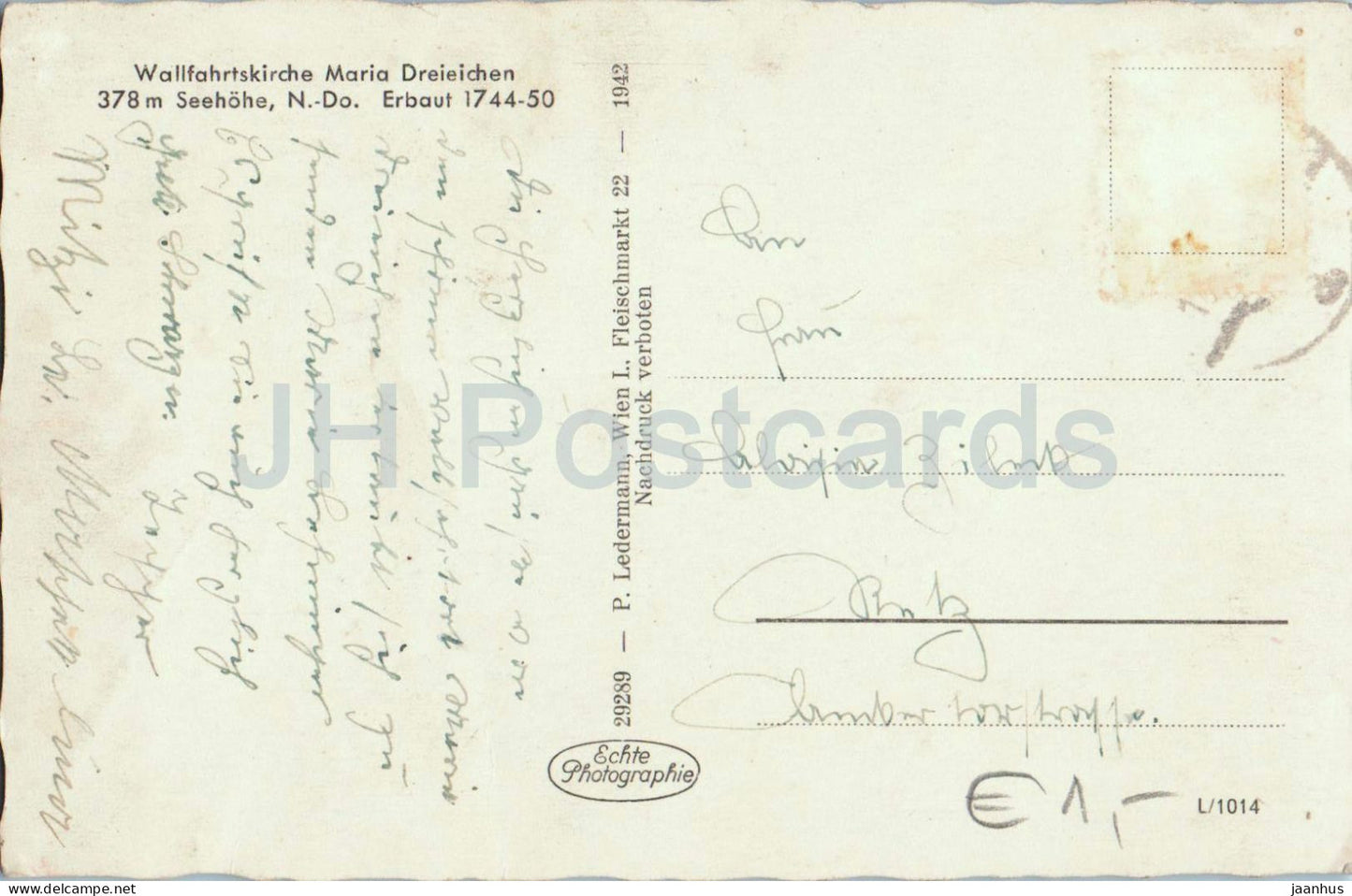 Wallfahrtskirche Maria Dreieichen - church - No. 29289 - old postcard - 1942 - Austria - used