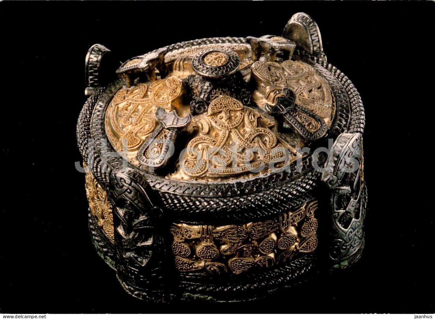 Dosformigt spanne - Boxshaped brooch - bronze - gold - silver - Grolingbo - Gotland - museum - J 16 - Sweden - unused - JH Postcards