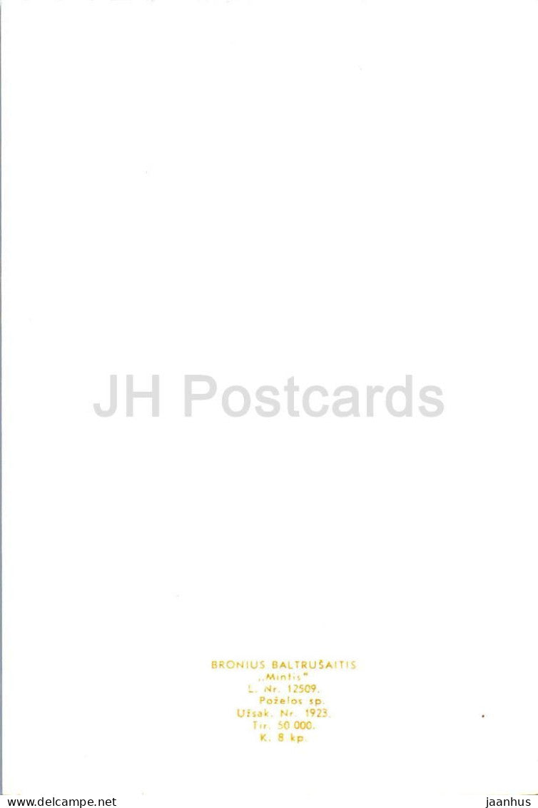 Grußkarte – Sveikinu – rosa Rose – Glückwunsch – Blumen – Litauen (UdSSR) – unbenutzt 