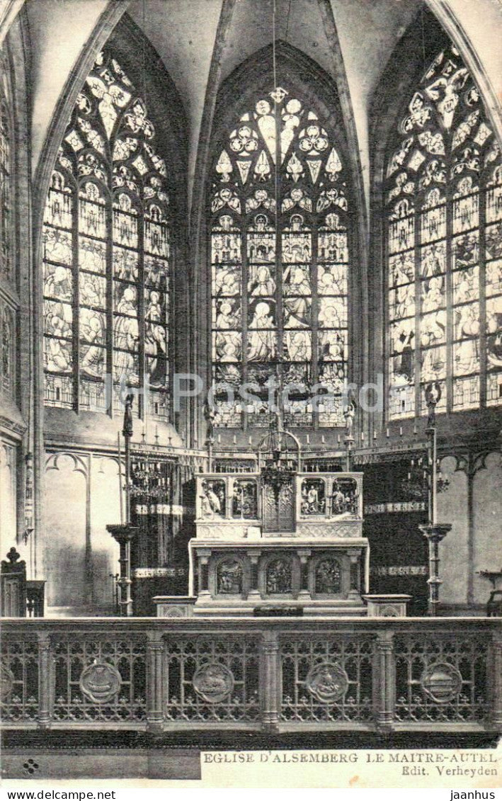 Eglise d’Alsemberg - Le Maitre-Autel - church - The High Altar - old postcard - 1910 - Belgium - used - JH Postcards