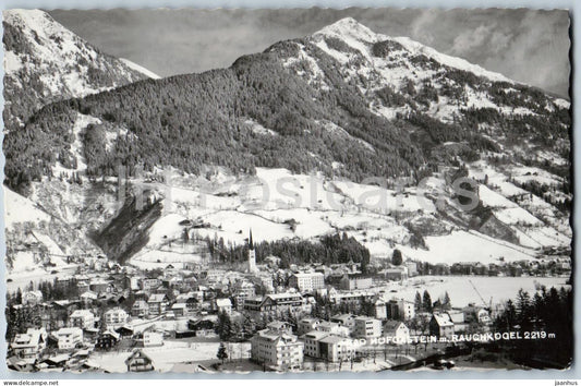 Bad Hofgastein mit Rauchkogel 2219 m - panorama - Alps - mountains - 98634 - 1963 - Austria - used - JH Postcards