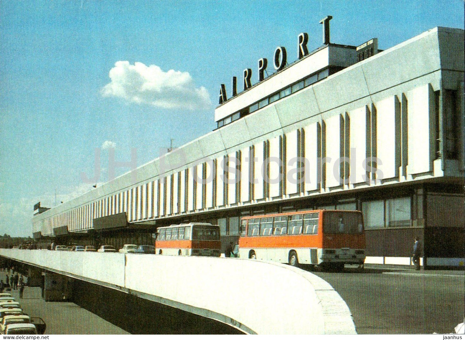 Leningrad - Pulkovo Airport - Aeroflot - bus Ikarus - 1980s - Russia - USSR - unused - JH Postcards