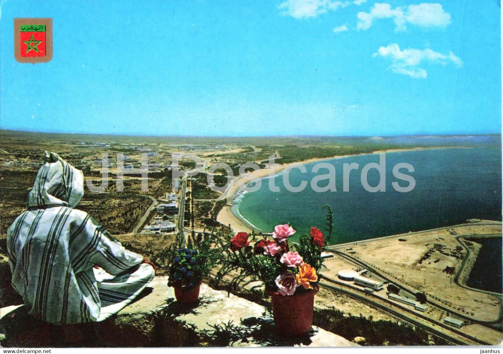 Agadir - View of the Town and bay - beach city panorama - No. 1 - 1987 - Morocco - used - JH Postcards