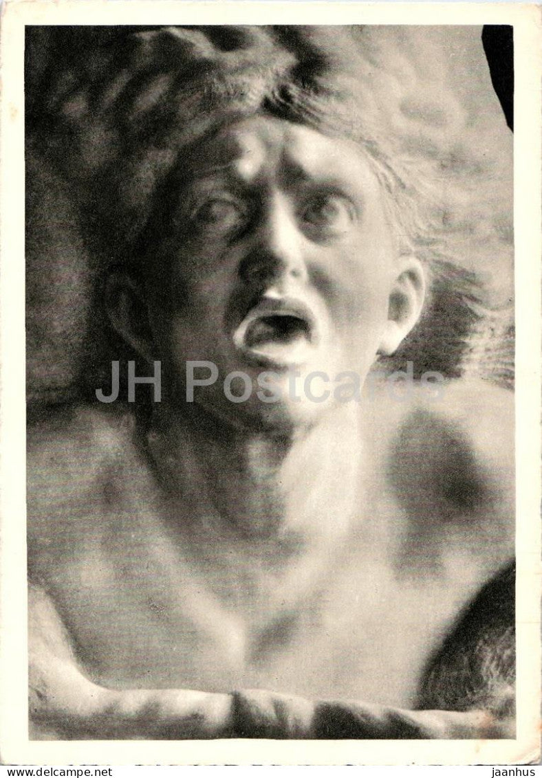 sculpture by Auguste Rodin - The Tempest - detail - Musee du Luxembourg - French art - old postcard - France - unused - JH Postcards