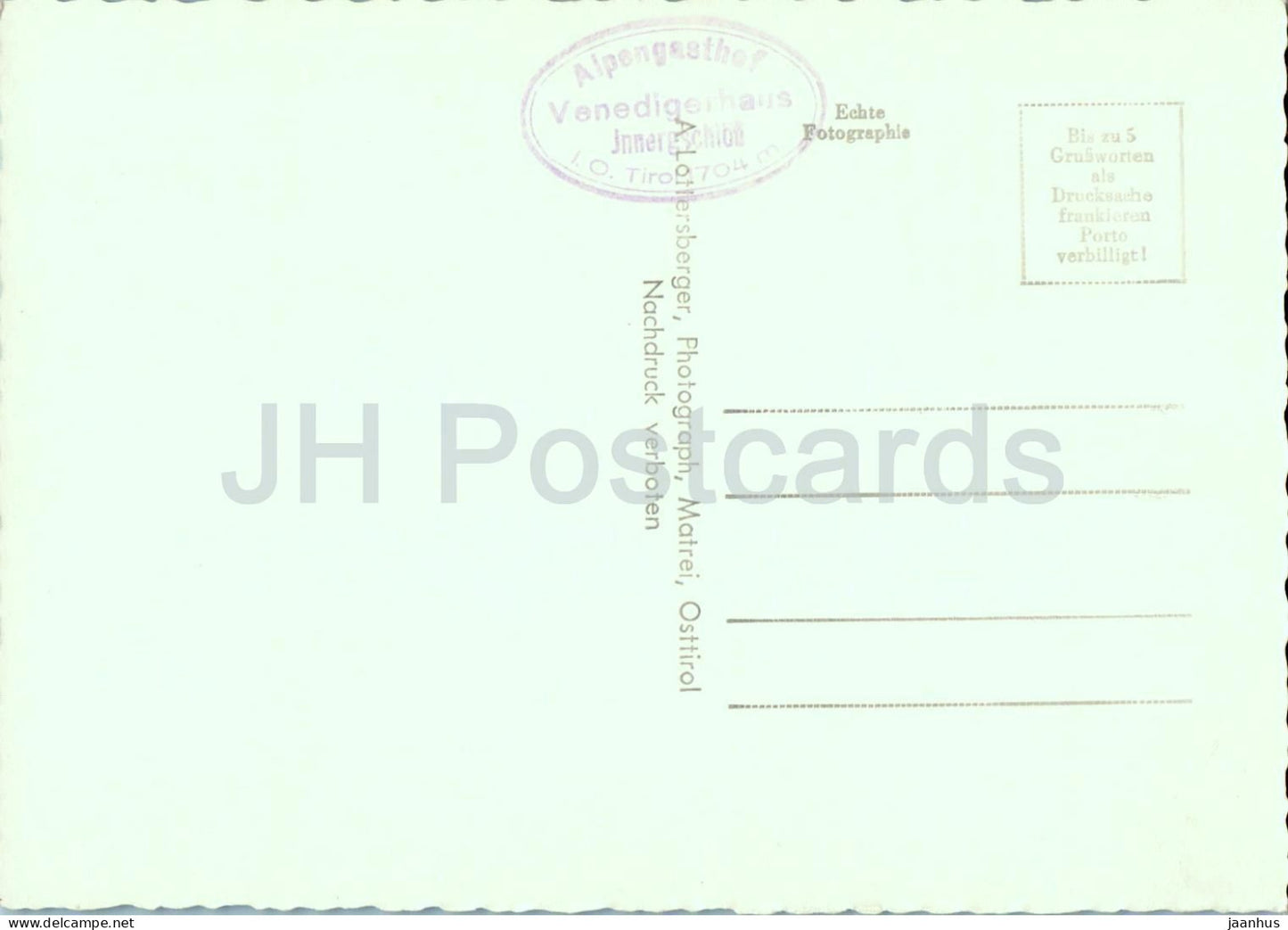 Motiv aus Gschloss mit Großvenediger - Alpental, Dorf, Berge, Gletscher - alte Postkarte - Österreich - unbenutzt