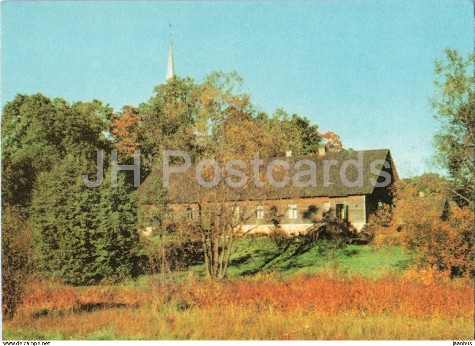 Palamuse - Old schoolhouse - historic building - architecture - 1971 - Estonia - USSR - unused - JH Postcards