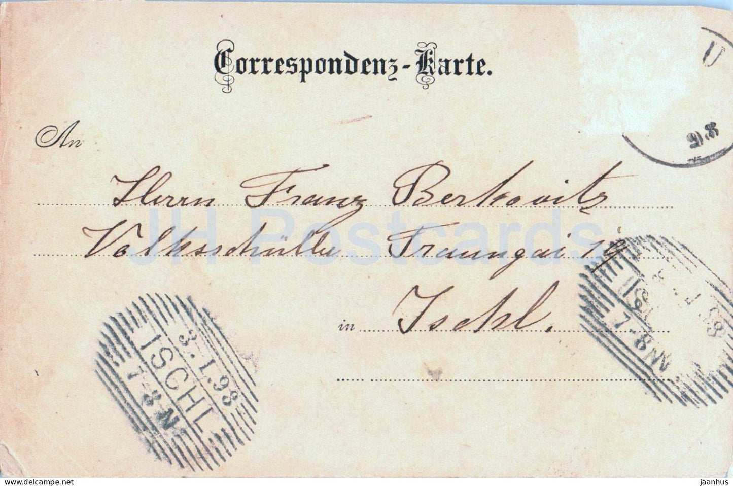 Gruss aus Gosau - Donnerkogel - Zwieselalpe - carte postale ancienne - 1898 - Autriche - utilisé 