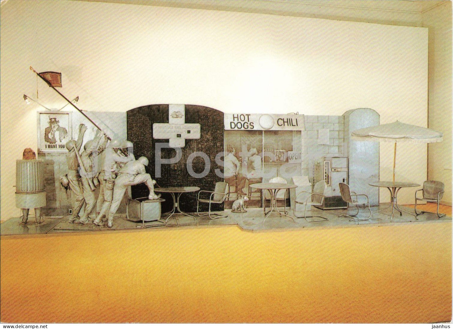 installation by Edward Kienholz - Portable War Memorial - monument - military - American art - Germany - unused - JH Postcards