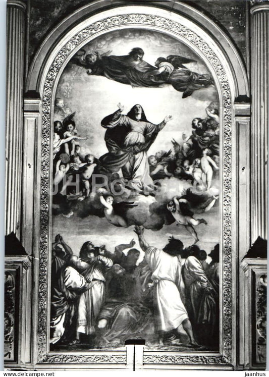 Venezia - Venice - Basilica di S. M. Gloriosa dei Frari - Titian The Assumption -  old postcard - Italy - unused - JH Postcards