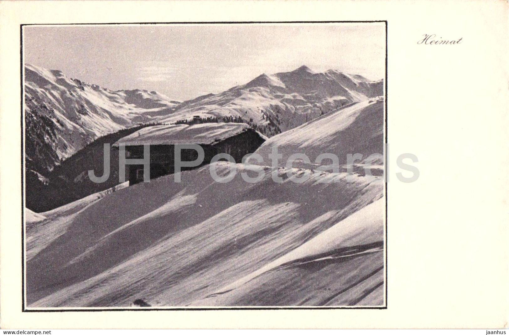 Heimat - Alpine building - Series - 2418 - old postcard - Switzerland - unused - JH Postcards