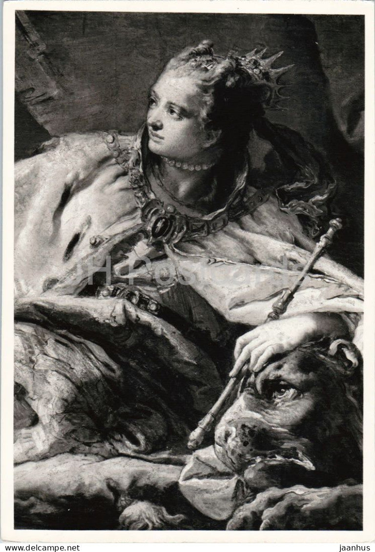 painting by Giambattista Tiepolo - Neptune and Venice - Neptun und Venedig - lion - Italian art - 067 - Italy - unused - JH Postcards