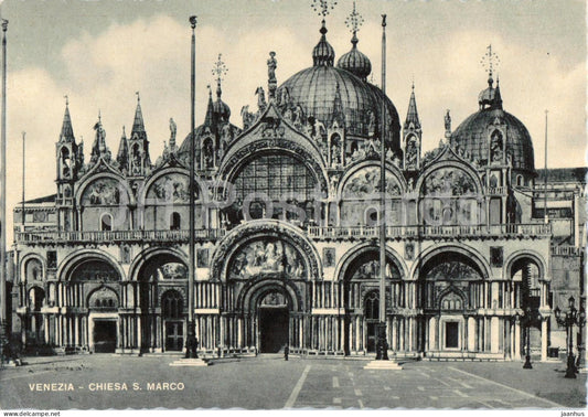 Venezia - Venice - Chiesa S. Marco - St. Mark Basilica - cathedral - old postcard - Italy - unused - JH Postcards