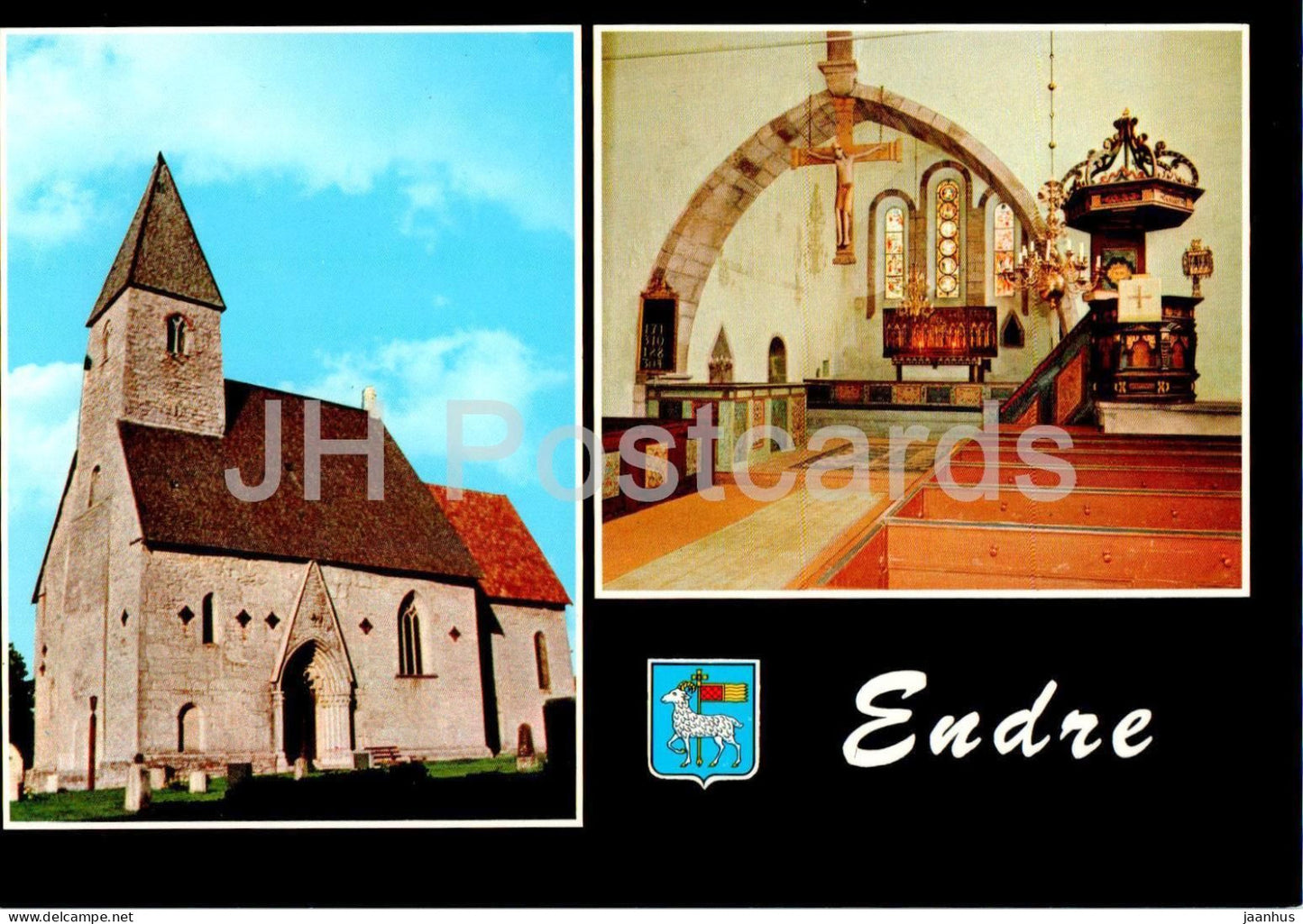 Gotland - Endre kyrka - church - 24945 - Sweden - unused - JH Postcards