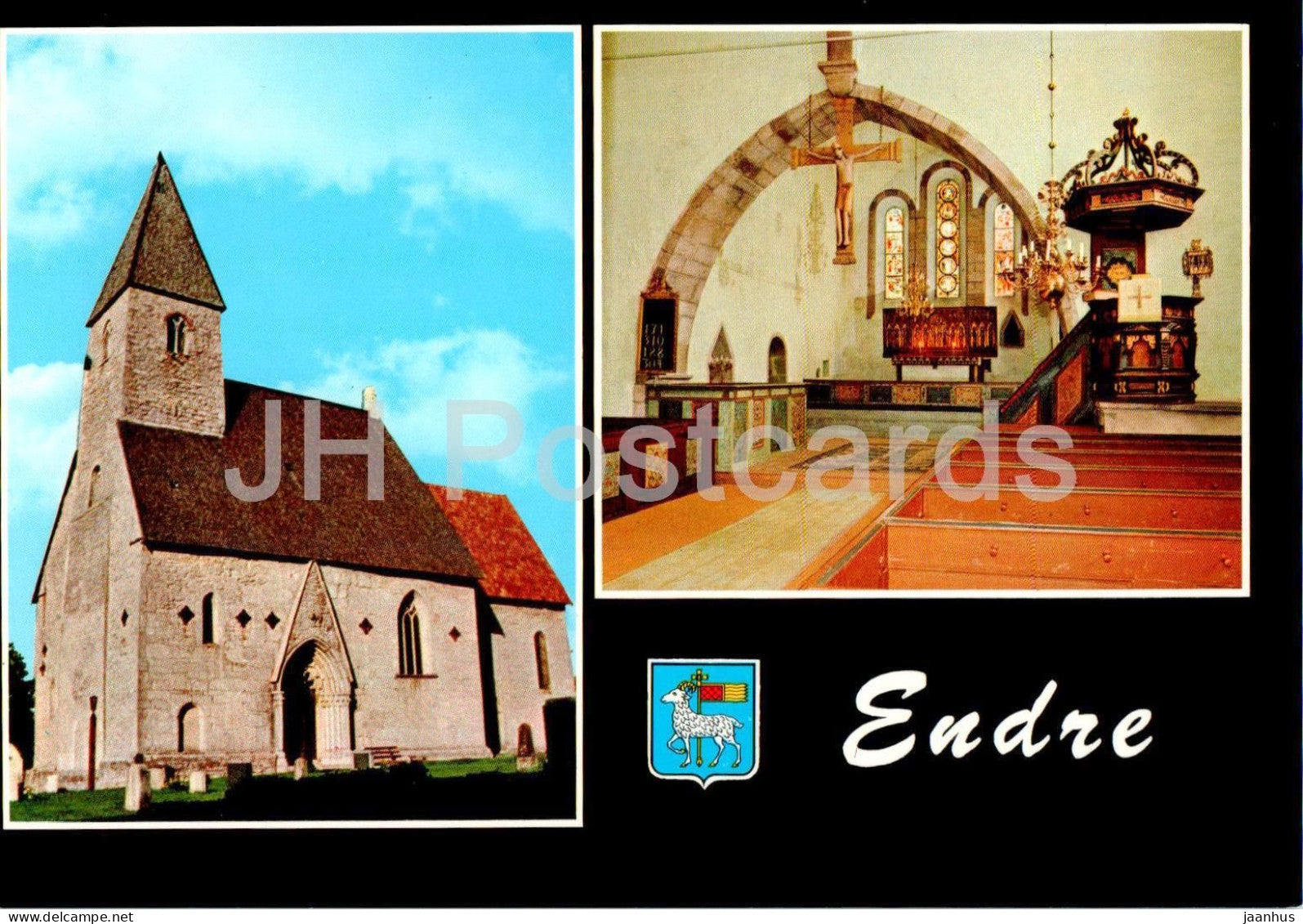 Gotland - Endre kyrka - church - 24945 - Sweden - unused - JH Postcards