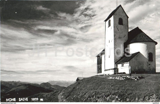 Hohe Salve 1829 m - chapel - Alps - mountains - 1964 - Austria - used - JH Postcards