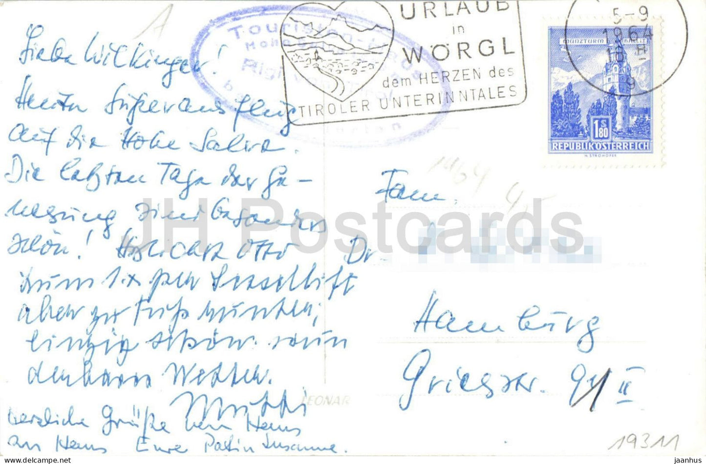 Hohe Salve 1829 m - chapel - Alps - mountains - 1964 - Austria - used