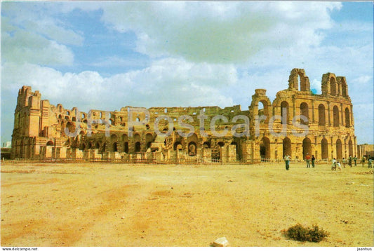 El Jem - Amphitheatre romain - Roman amphitheatre - ruins - ancient world - 1980s - Tunisia - unused - JH Postcards