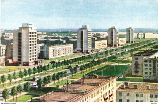 St Petersburg - Leningrad - Novoizmaylovsky Avenue - modern apartment blocks - city - 1966 - Russia USSR - unused - JH Postcards