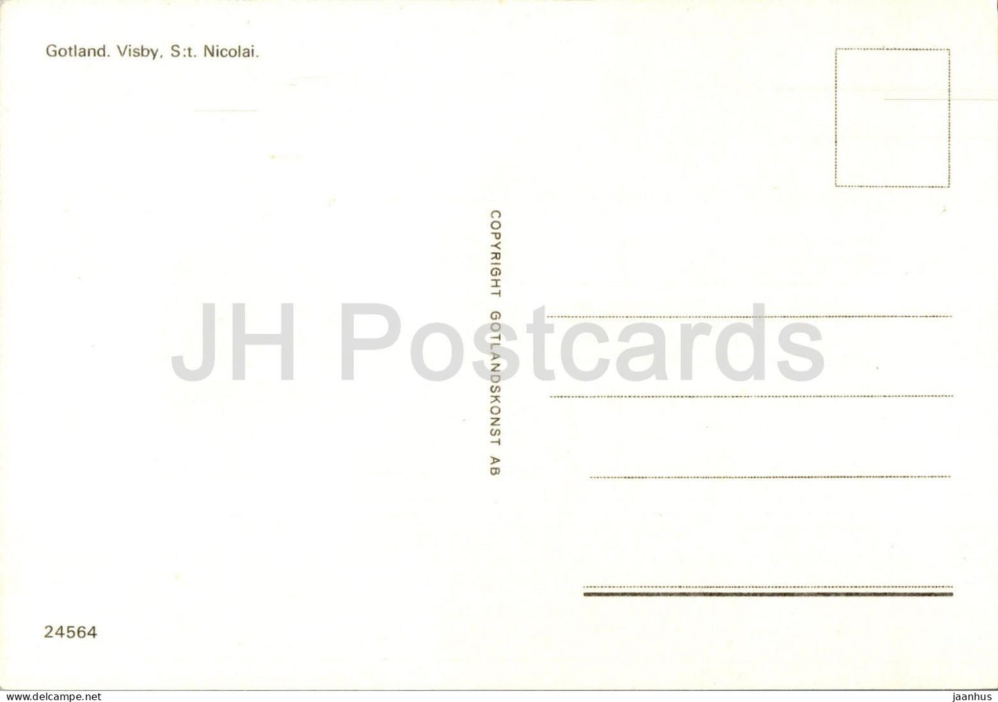 Visby - Ruine St Nicolai - Gotland - 24564 - Suède - inutilisé 