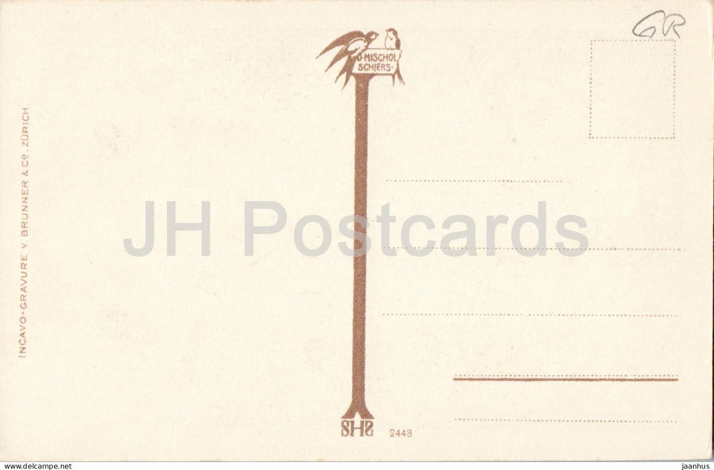 Heimat - vallée de rivière enneigée - Série - 2448 - carte postale ancienne - Suisse - non utilisée 