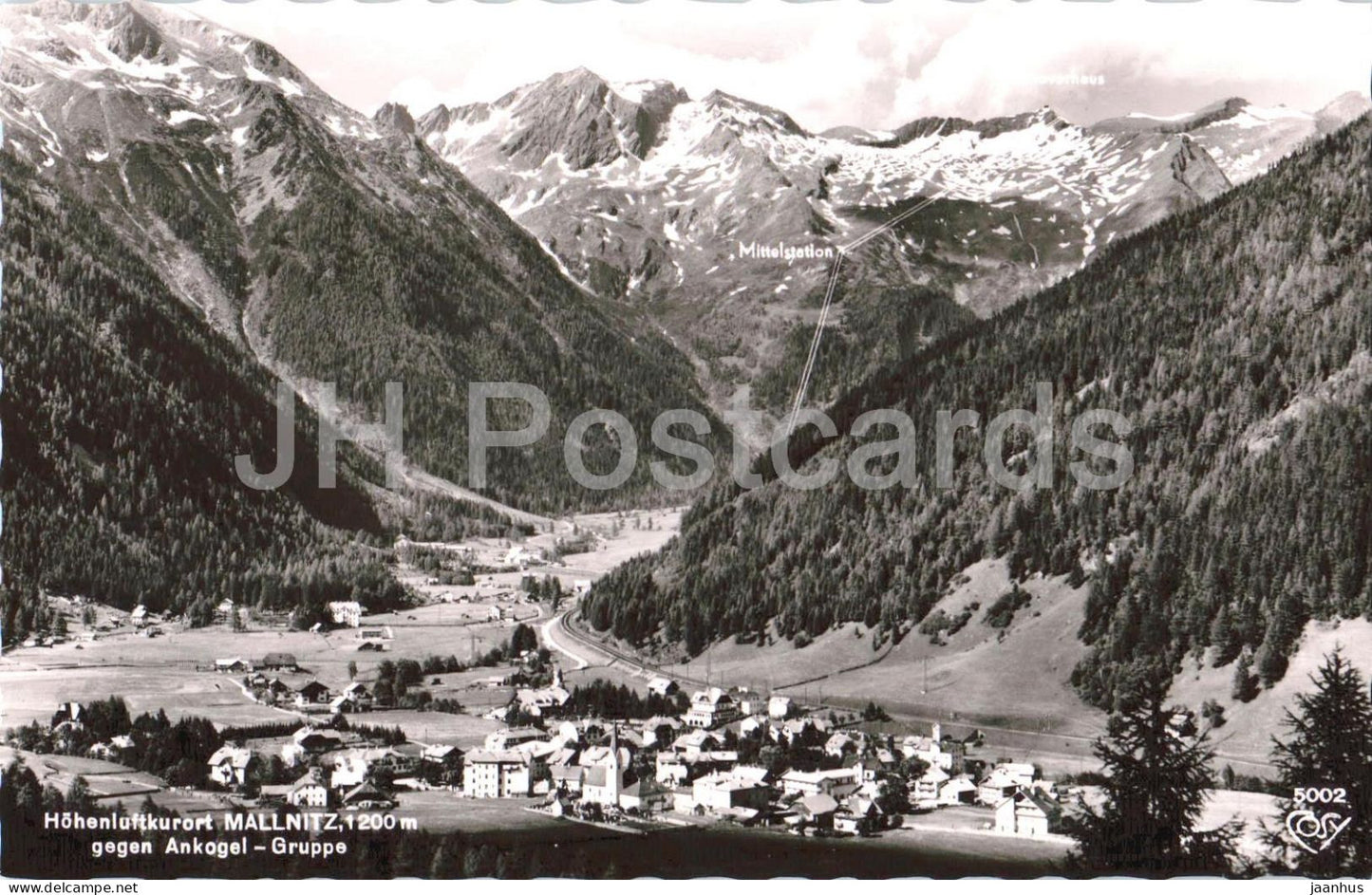 Hohenluftkurort Mallnitz 1200 m gegen Ankogel Gruppe - village - Alps - mountains - 5002 - 1968 - Austria - used - JH Postcards