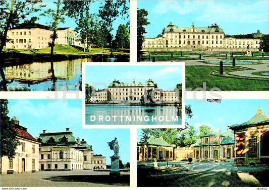 Drottningholm - castle - multiview - A-95 - Sweden - unused - JH Postcards