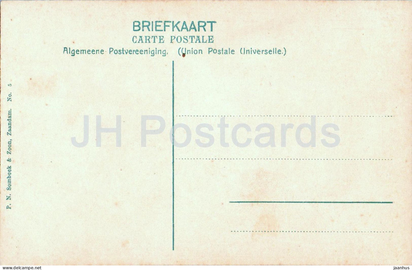 Zaandam - Houtzaagmolen met schuur - Scierie - moulin à vent - 5 - carte postale ancienne - Pays-Bas - inutilisé 