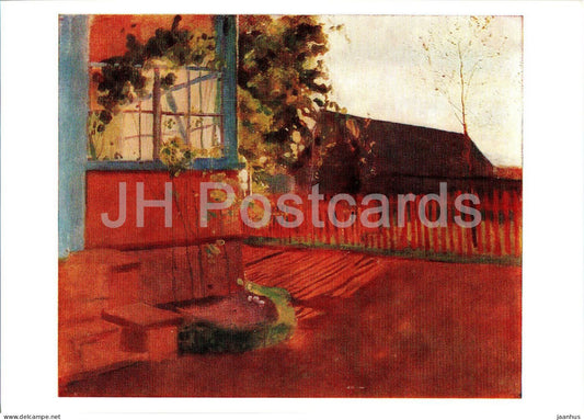 painting by K. Somov - Dacha in Martyshnik - Russian art - 1979 - Russia USSR - unused - JH Postcards