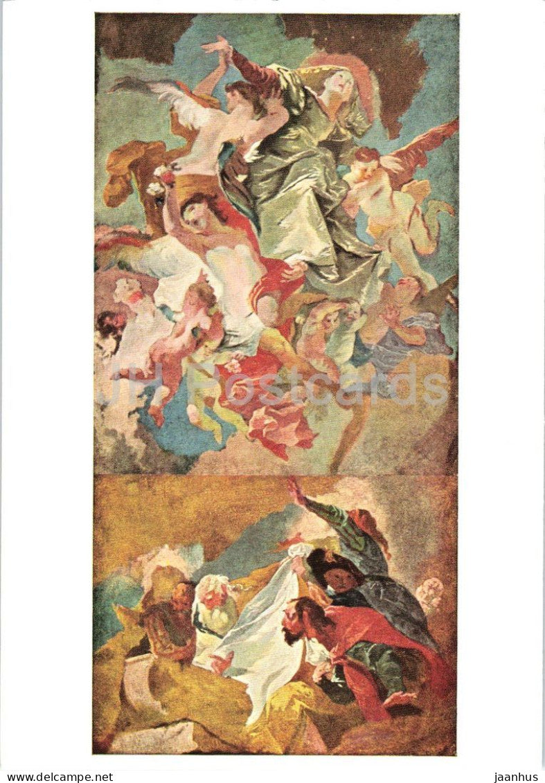 painting by Franz Anton Maulbertsch - Der Himmelfahrt Mariae Assumption of the Virgin - Austrian art - Austria - unused - JH Postcards