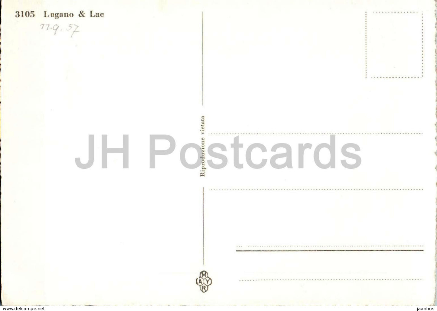 Lugano & Lac - Lac - ville - montagnes - promenade - vues multiples - 3105 - ancienne carte postale - Suisse - non utilisée