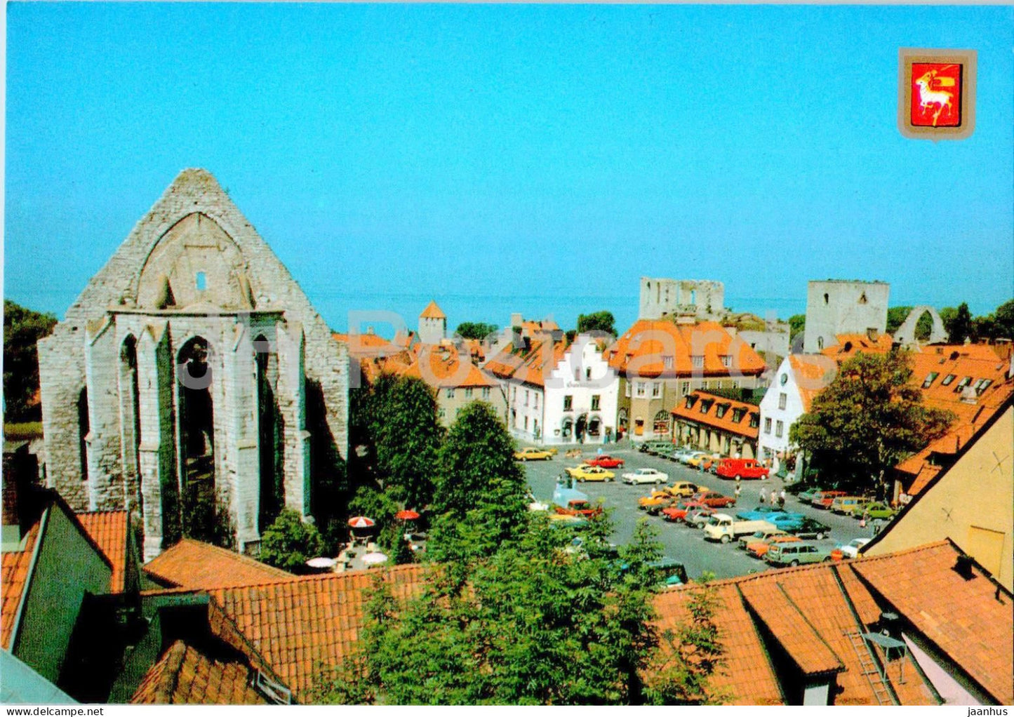 Visby - Utsikt fran Klinten over Stora Torget - View from Klinten over Stora Torget - Gotland - 8128 - Sweden - unused - JH Postcards